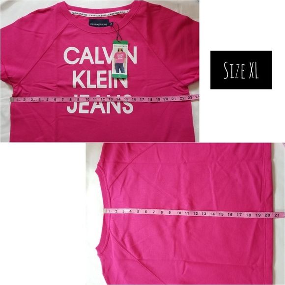 NEW Calvin Klein Monogram Logo Short Sleeve Top - Picture 9 of 9